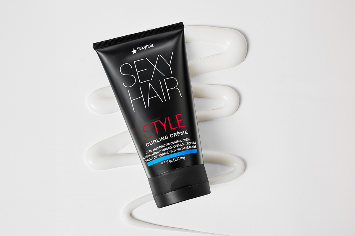 Sexy Hair curl creme product on white background Sexy Hair curl creme product on white background